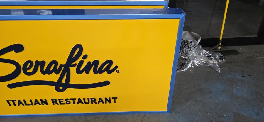 Serafina — custom storefront sign, NYC