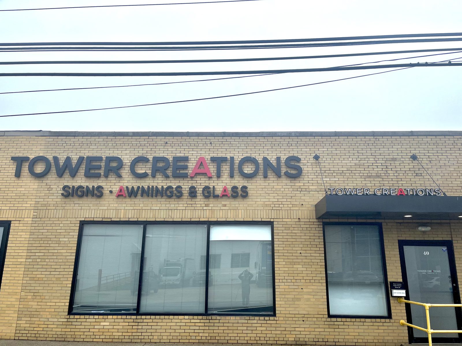 Tower Creations HQ dimensional letters and awning, New Hyde Park NY