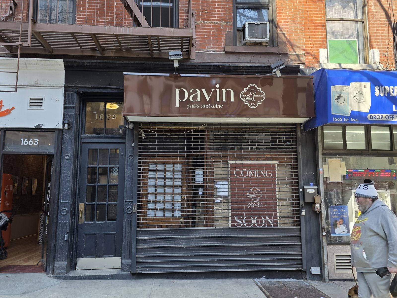 Pavin custom restaurant awning, NYC